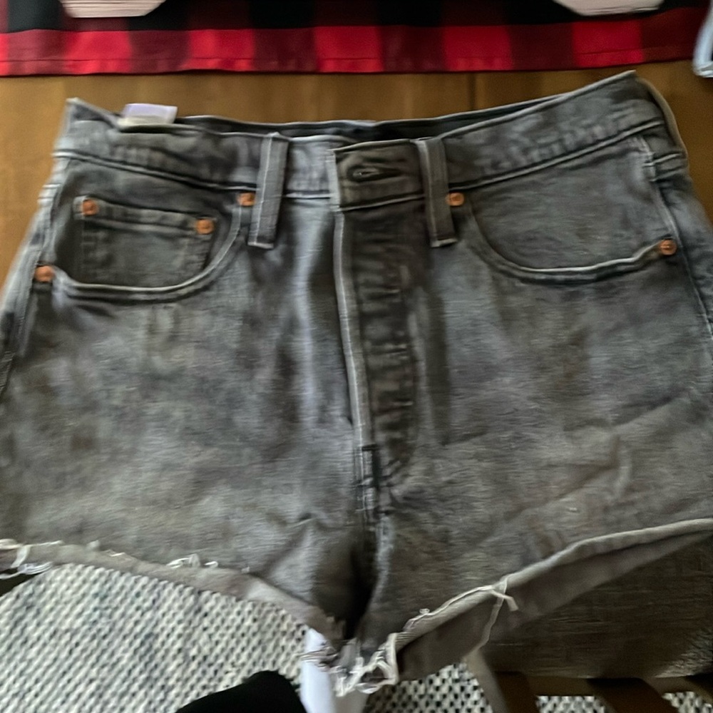Levi 501 Jean shorts (grey/black)